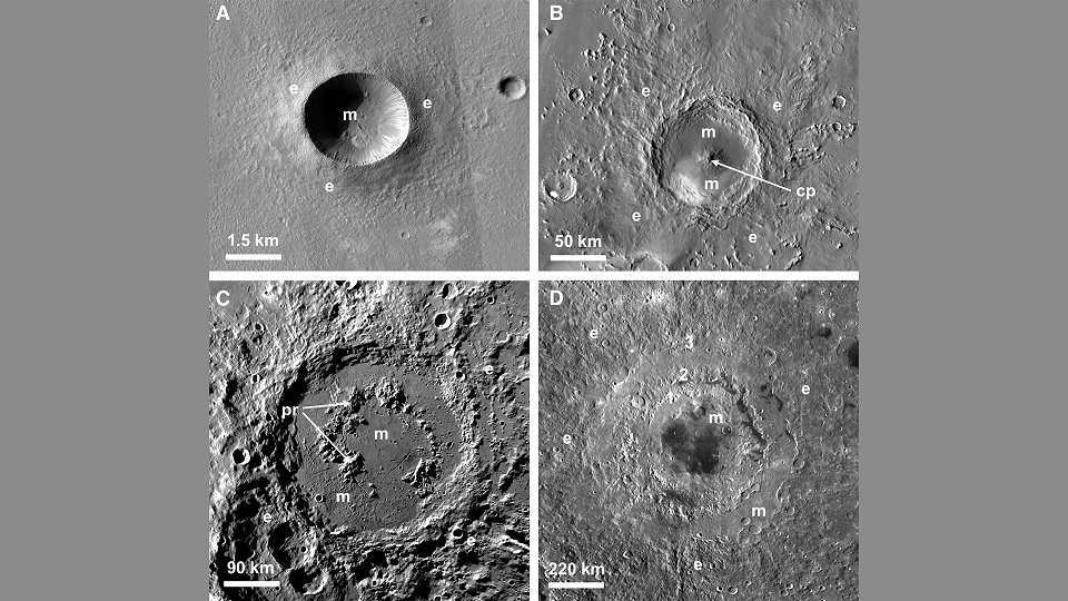 Foto donde se puede ver crateres lunares