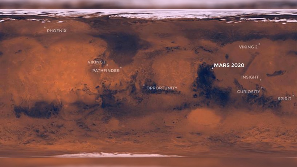 Mapa del planeta Marte